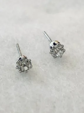 Classic Single Cubic Zirconia Stud on Silver Post Earrings