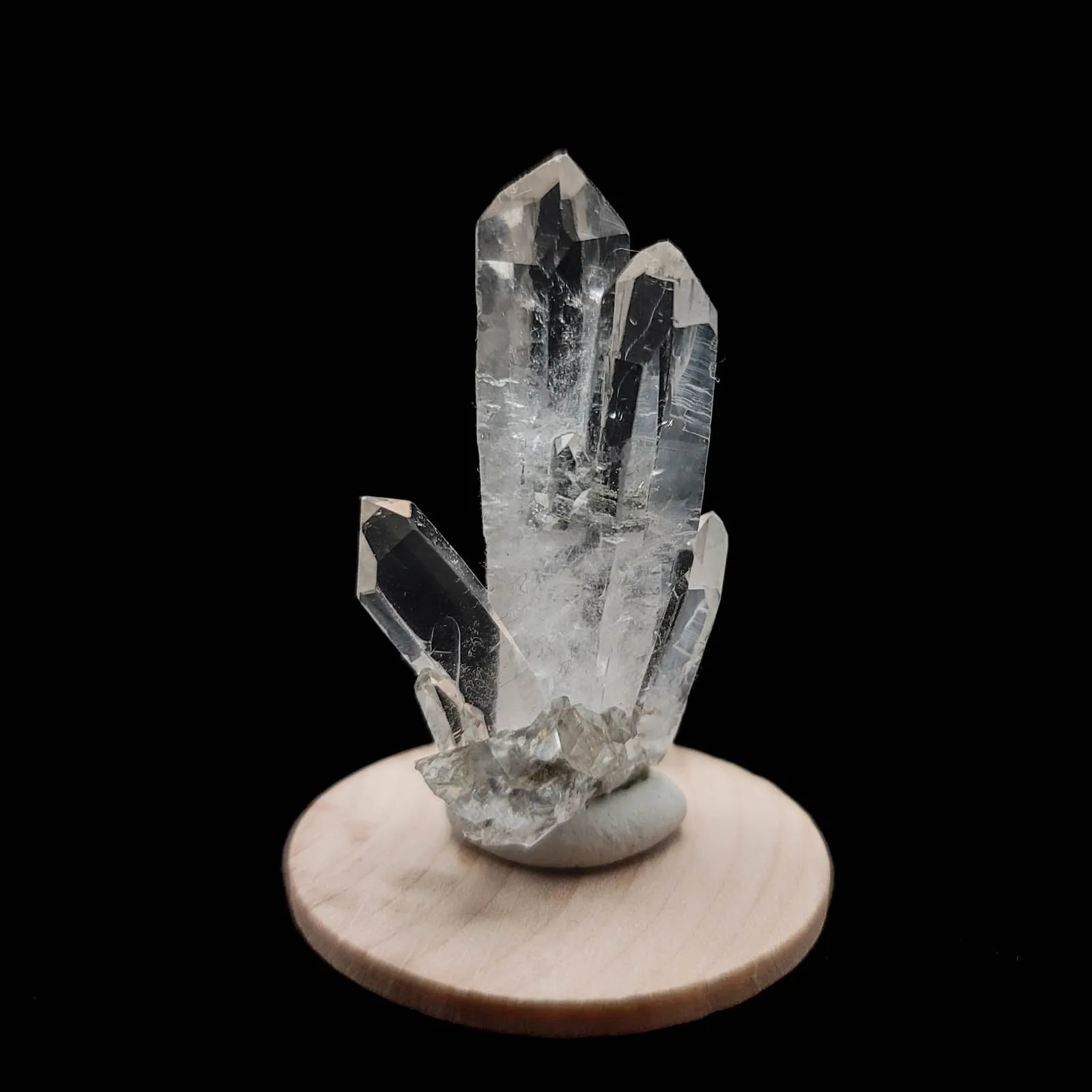 Clear Chlorite Quartz Cluster, Super Clear-1 3/4