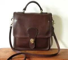 COACH 5130 Leather STATION Handbag Satchel Purse Shoulder Crossbody Bag BROWN