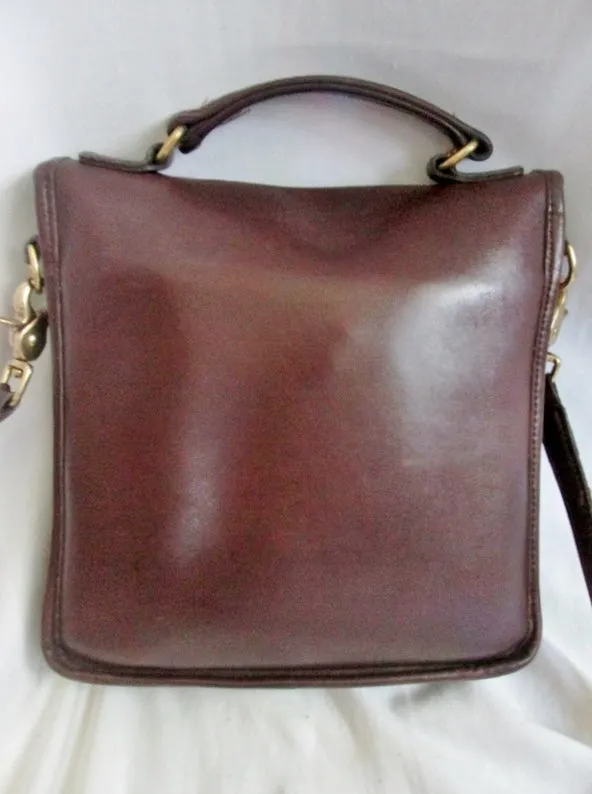 COACH 5130 Leather STATION Handbag Satchel Purse Shoulder Crossbody Bag BROWN