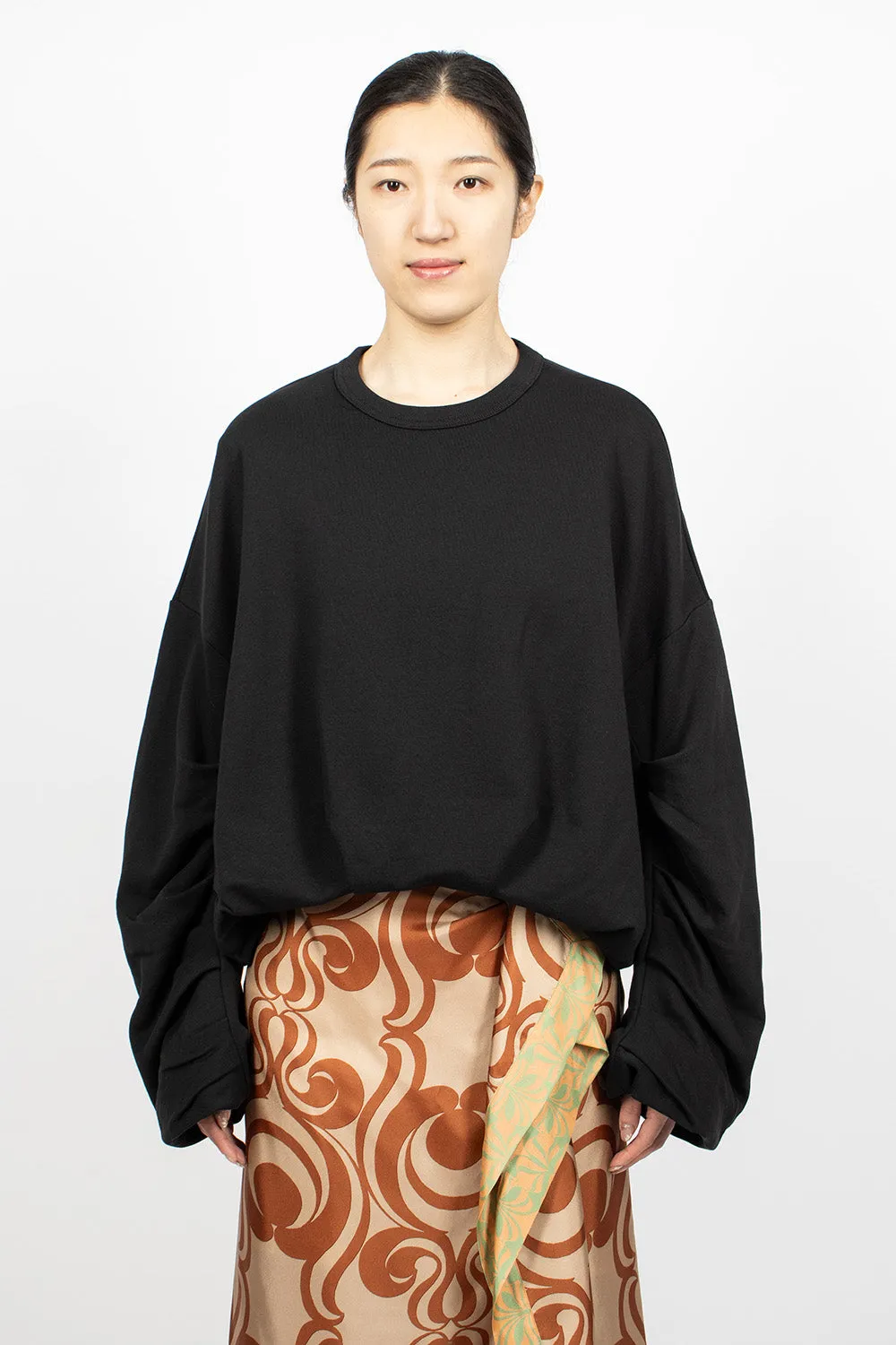 Draped Sweatshirt Black