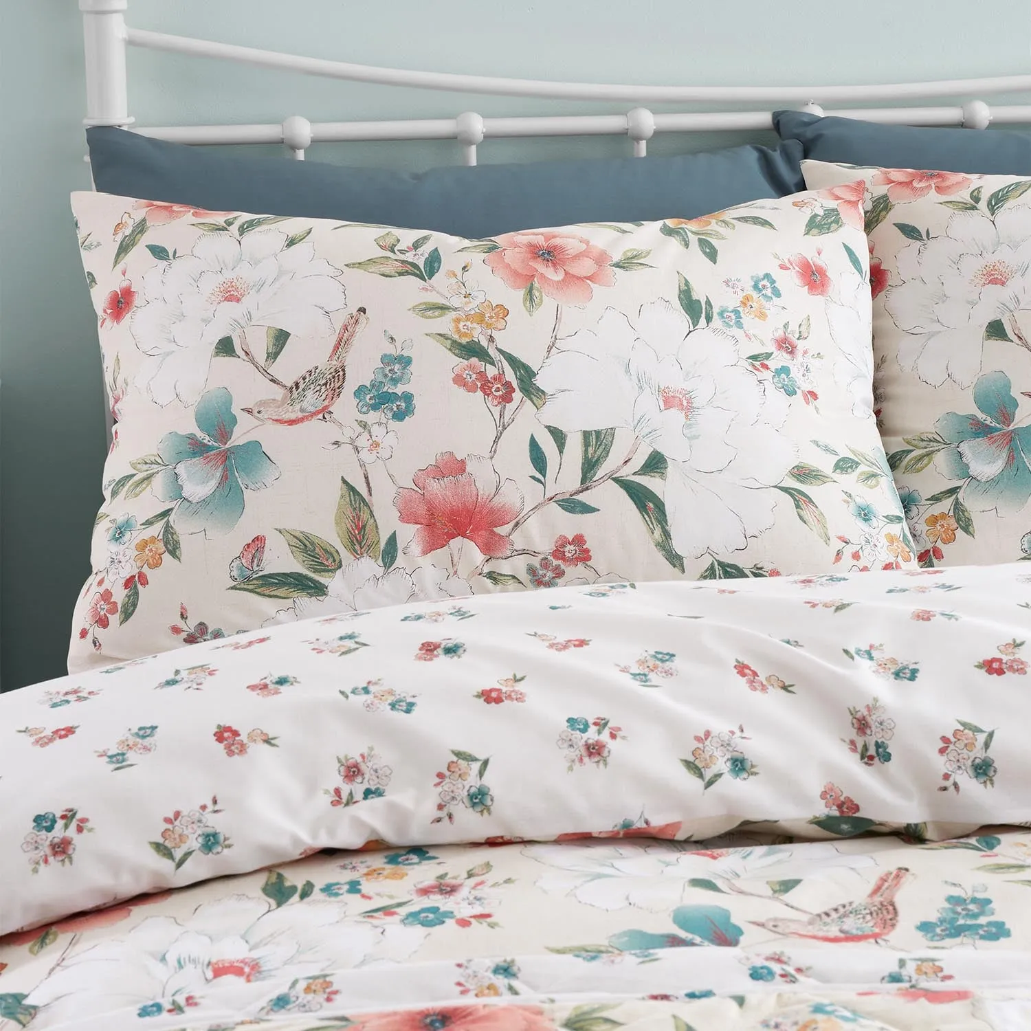 Eilley Floral Birds Duvet Cover