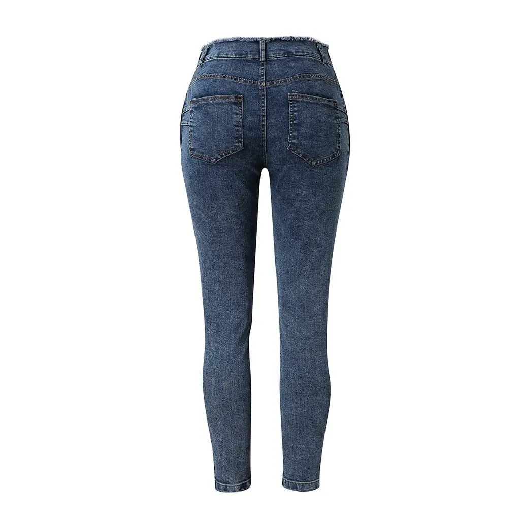 Elastic Jeans Loose Denim Small Feet  Slim Fit