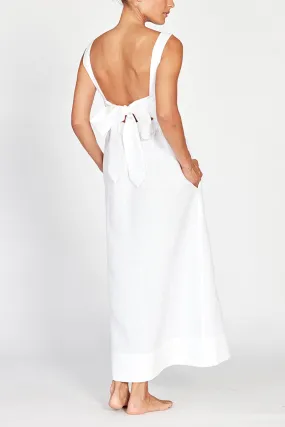 Farah White Linen Dress