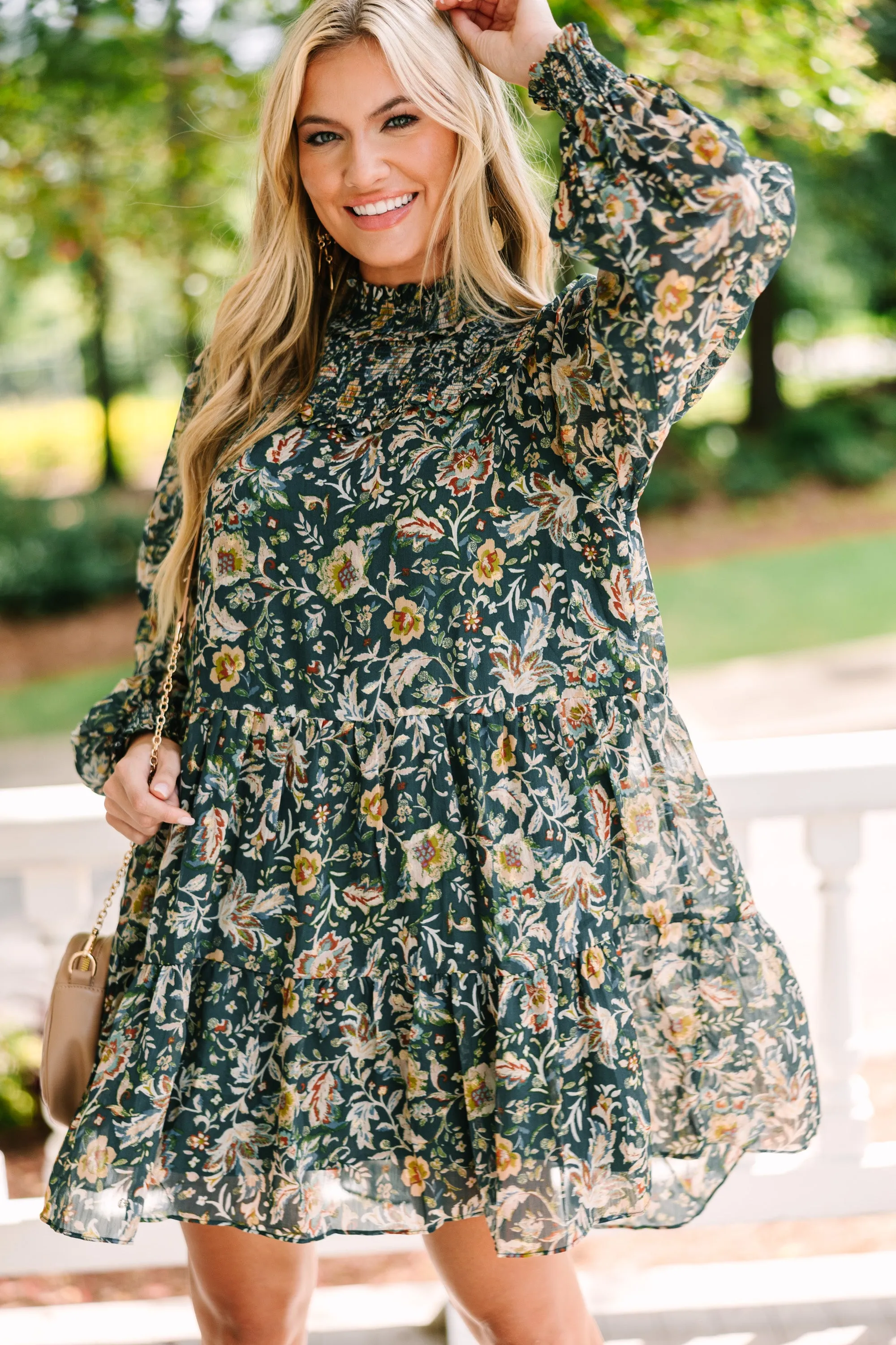 Fate: All A Dream Emerald Green Floral Dress