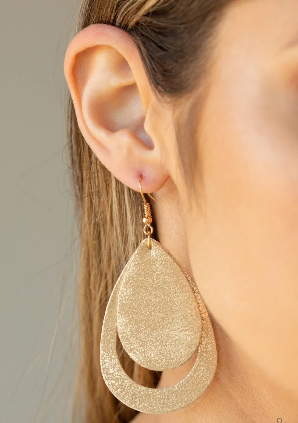 Fiery Firework Gold Earrings