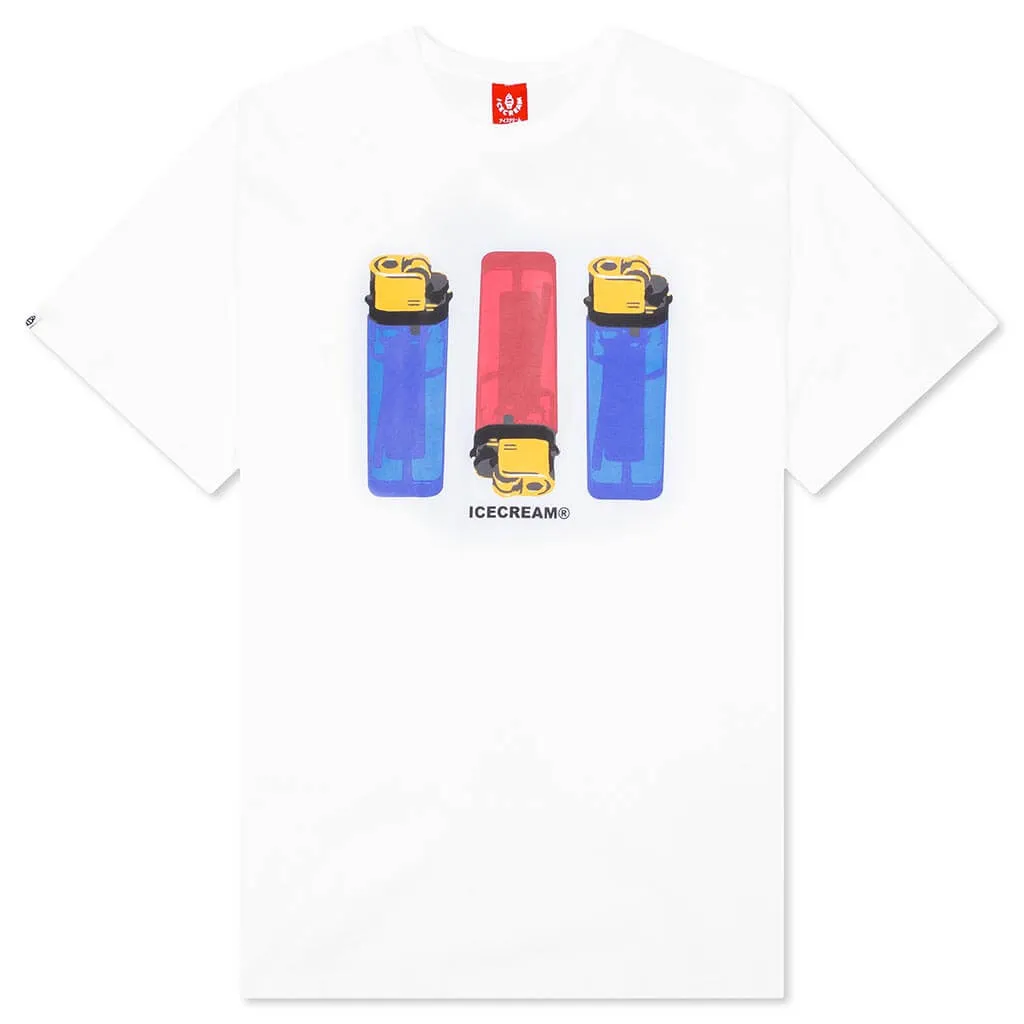 Flame On S/S Tee - White