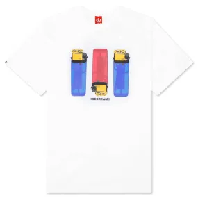 Flame On S/S Tee - White