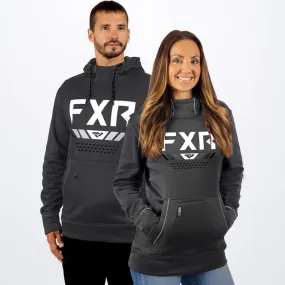 FXR Unisex Podium Tech Pullover Fleece Charcoal/White