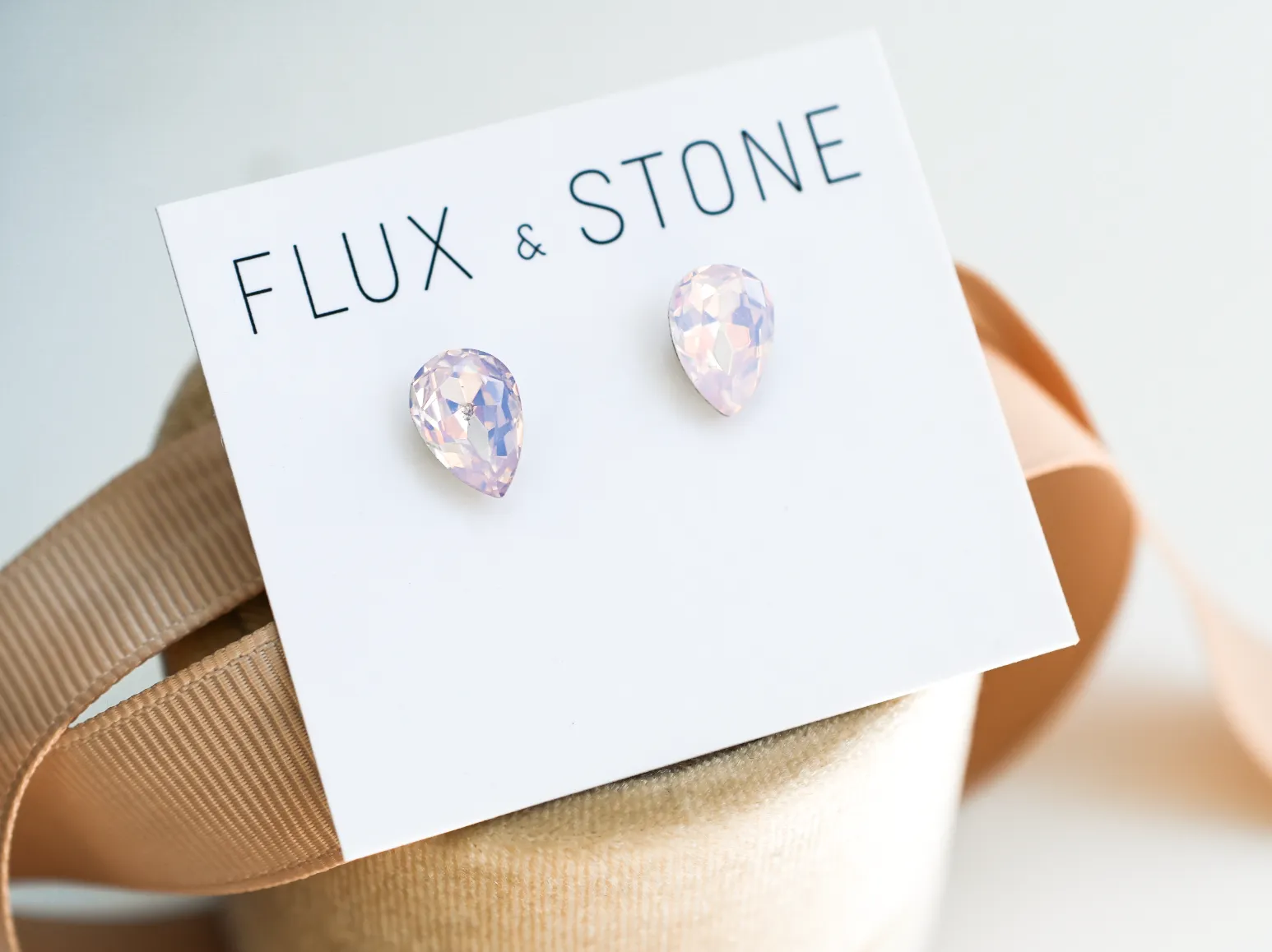 Gemstone Studs - Pink Opaline Swarovski