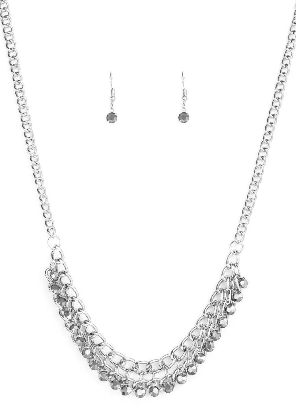 Glow and Grind Silver Necklace Set