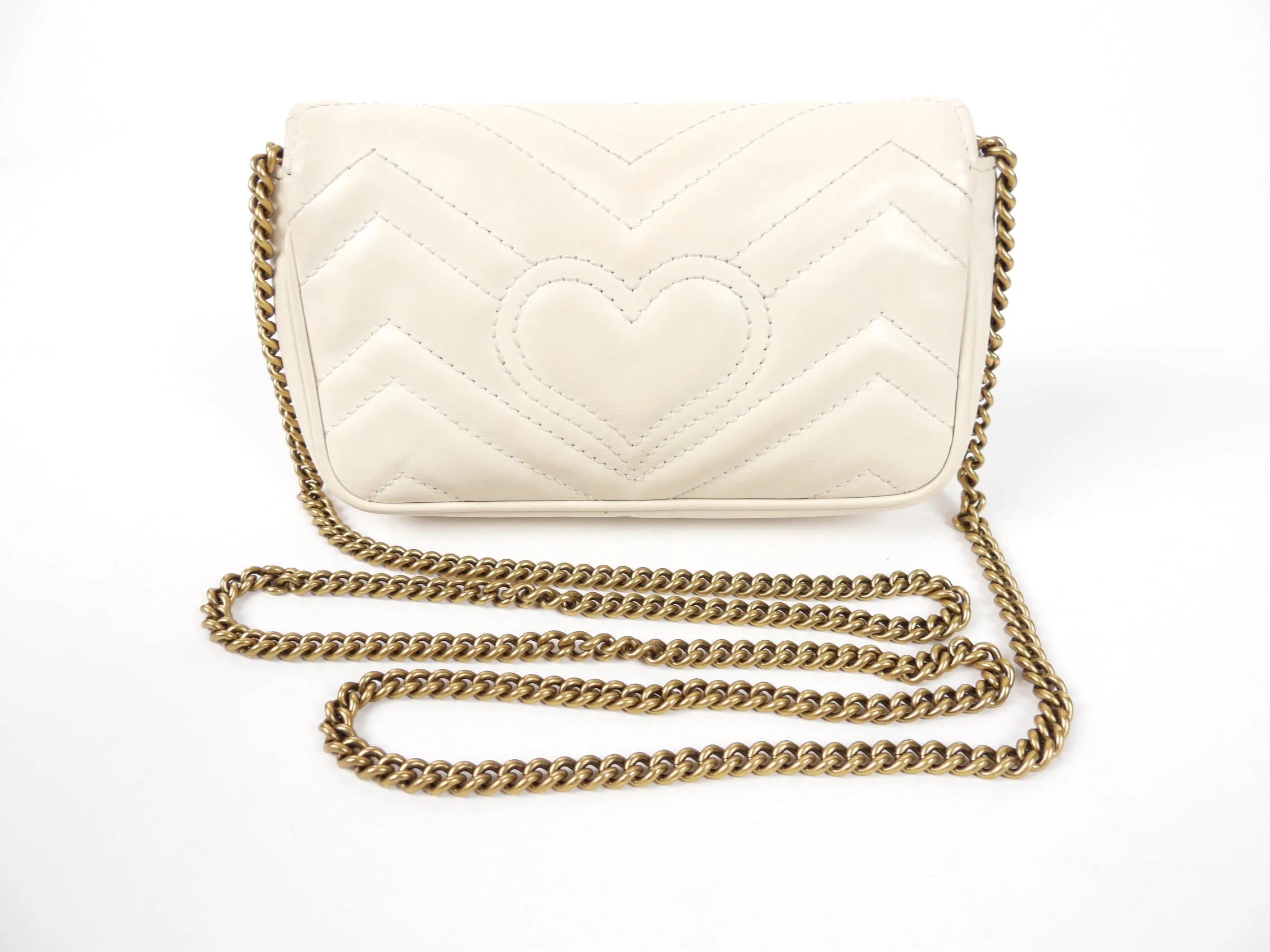 Gucci Ivory Super Mini Matelasse Marmont Bag