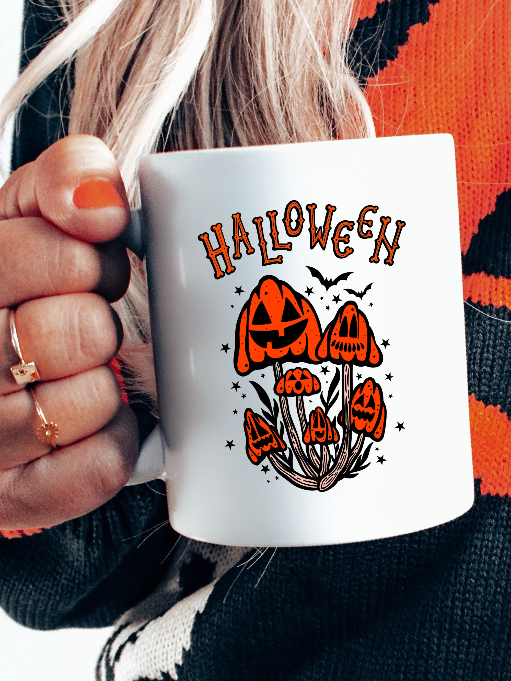 Halloween Mushrooms Mug