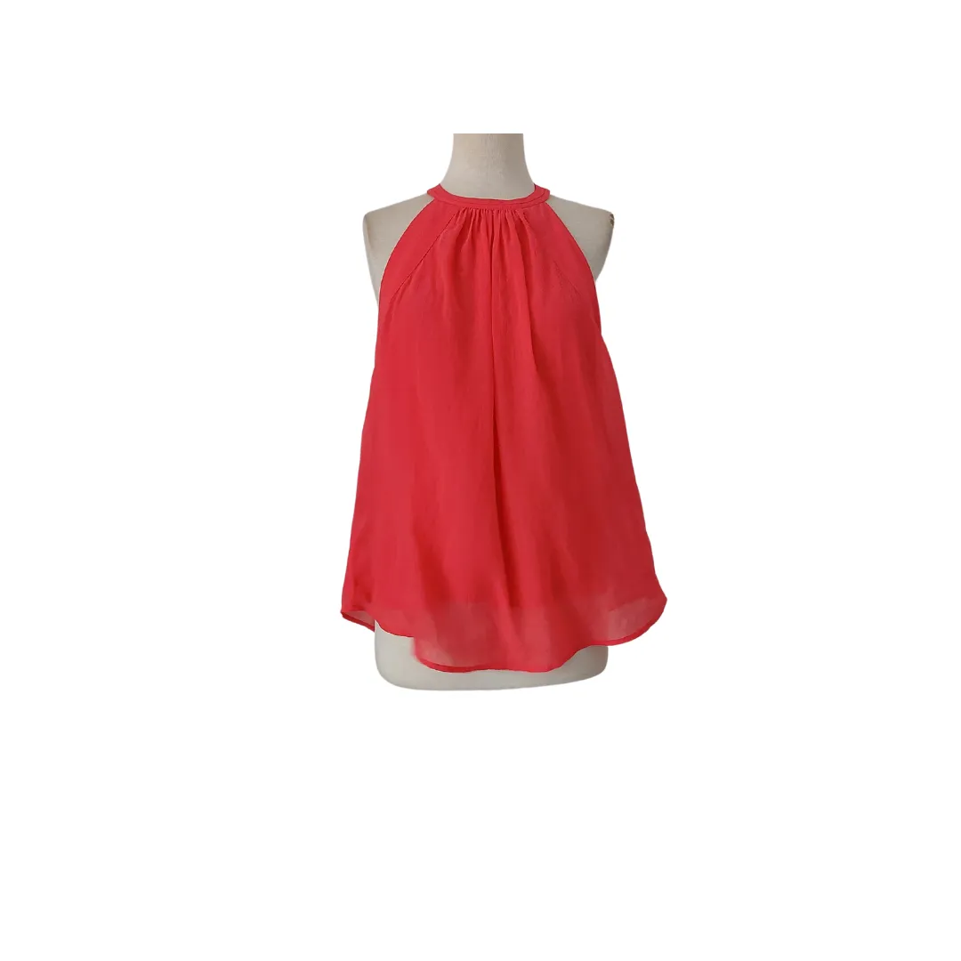 H&M Coral Pink Sleeveless Halter-neck Top | Like New |