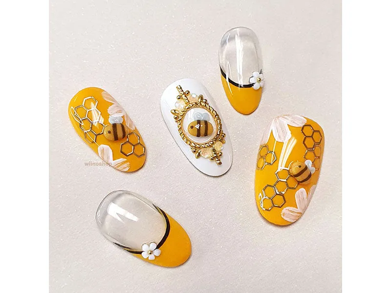 Honeycomb Ultra Thin Nail Art Metal Decoration- 25 pcs