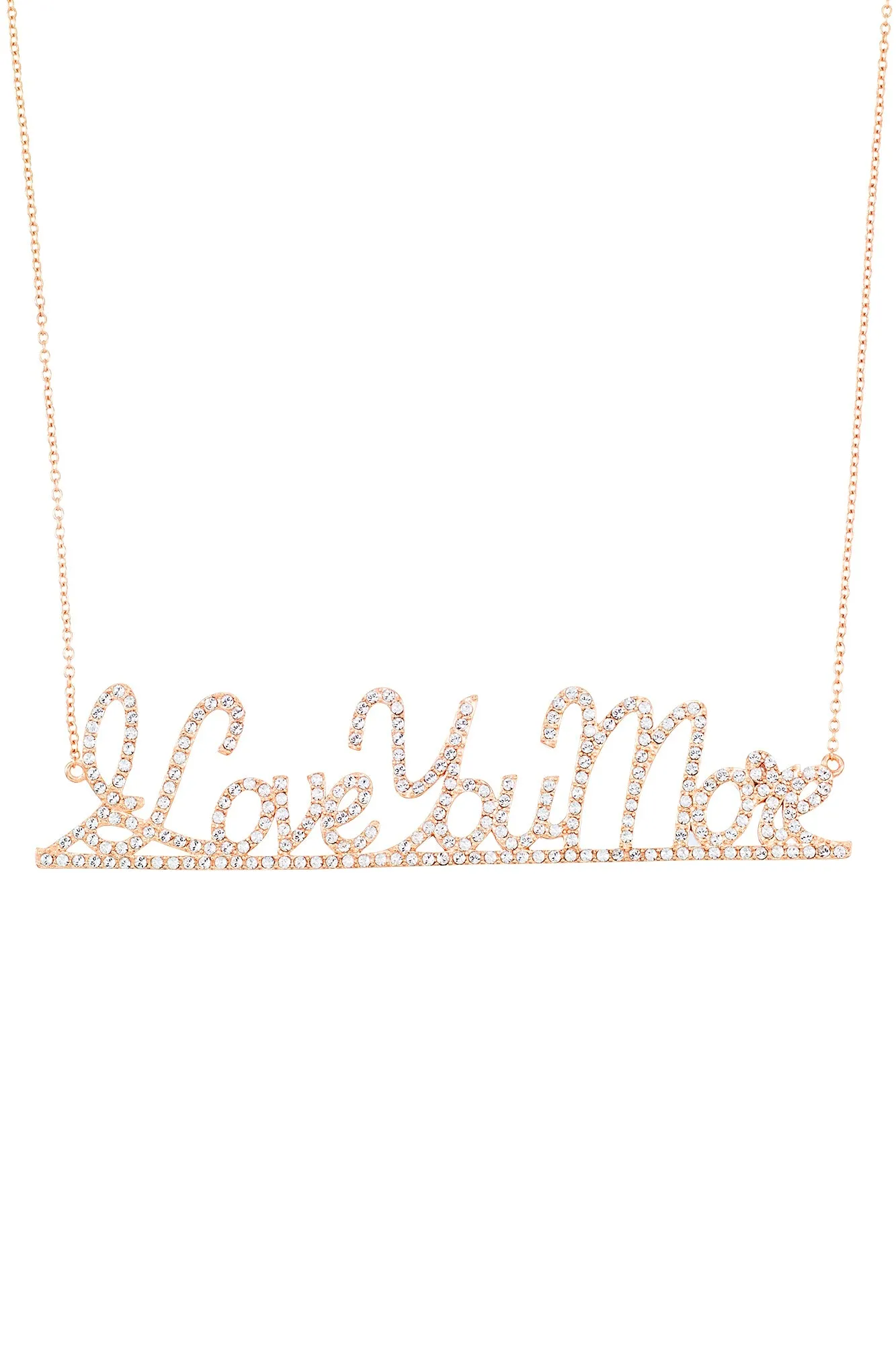 I Love You More Nameplate Necklace - Extra Large