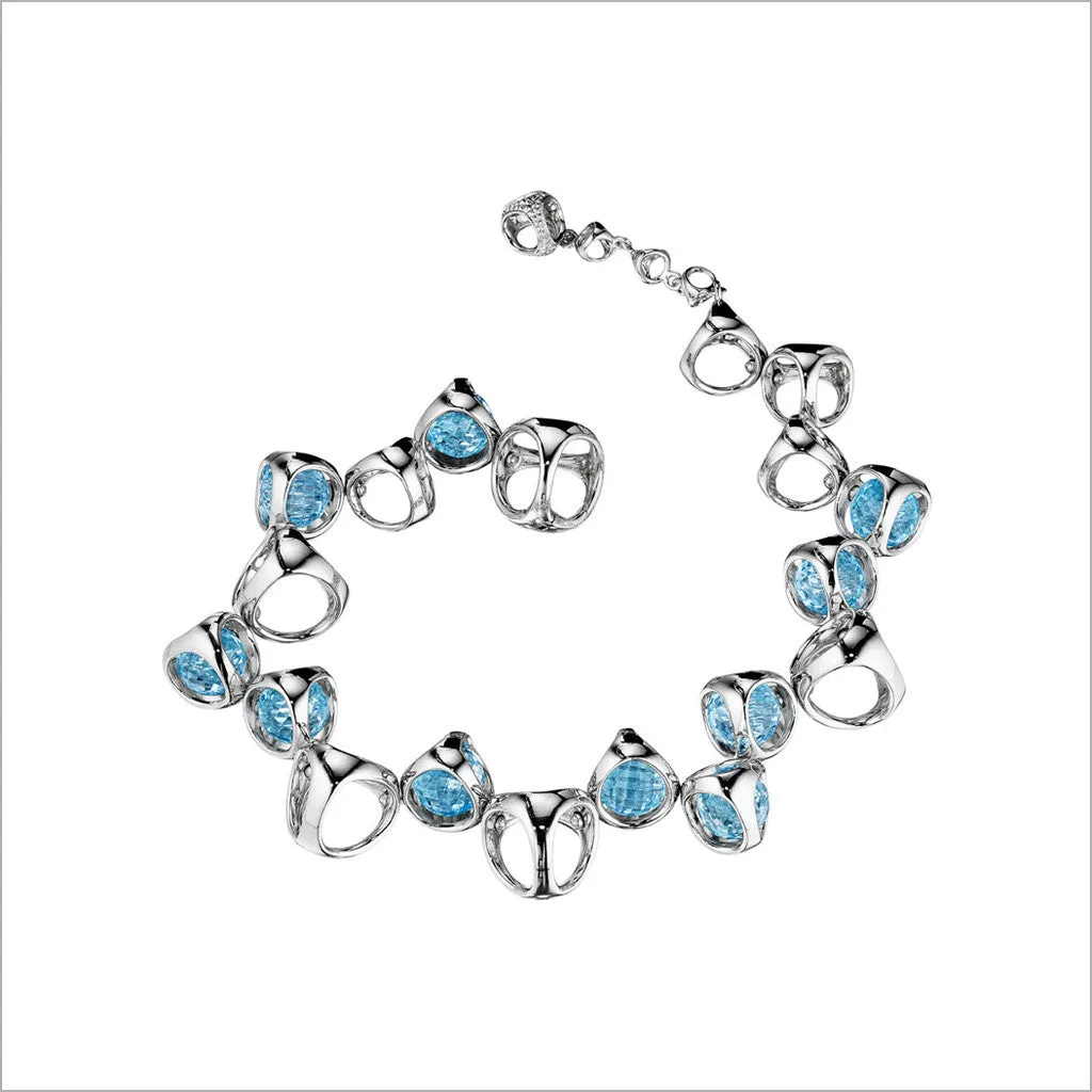 Icona Blue Topaz Bracelet in Sterling Silver