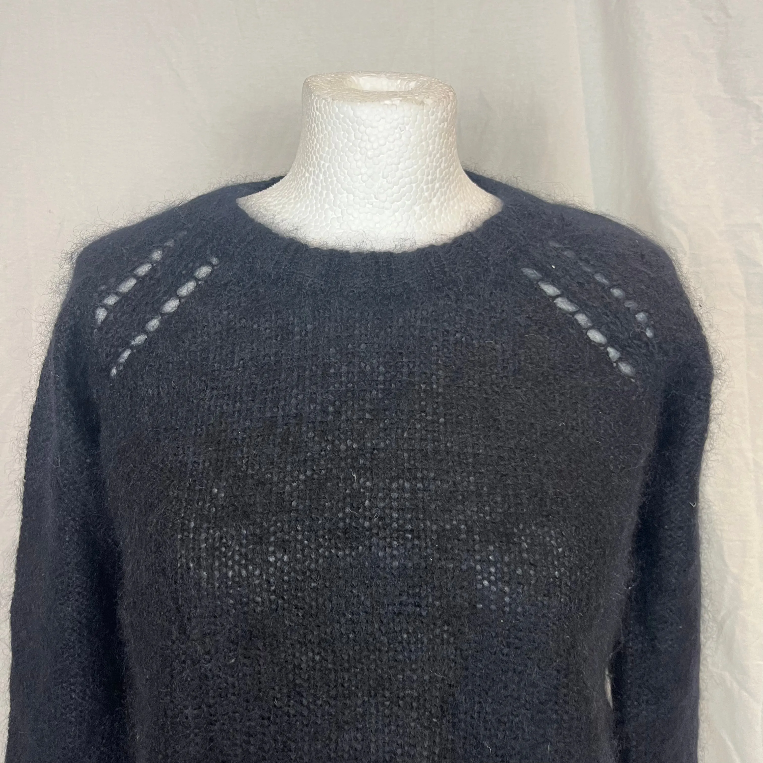 Isabel Marant Etoile Black Mohair Lightweight Sweater M