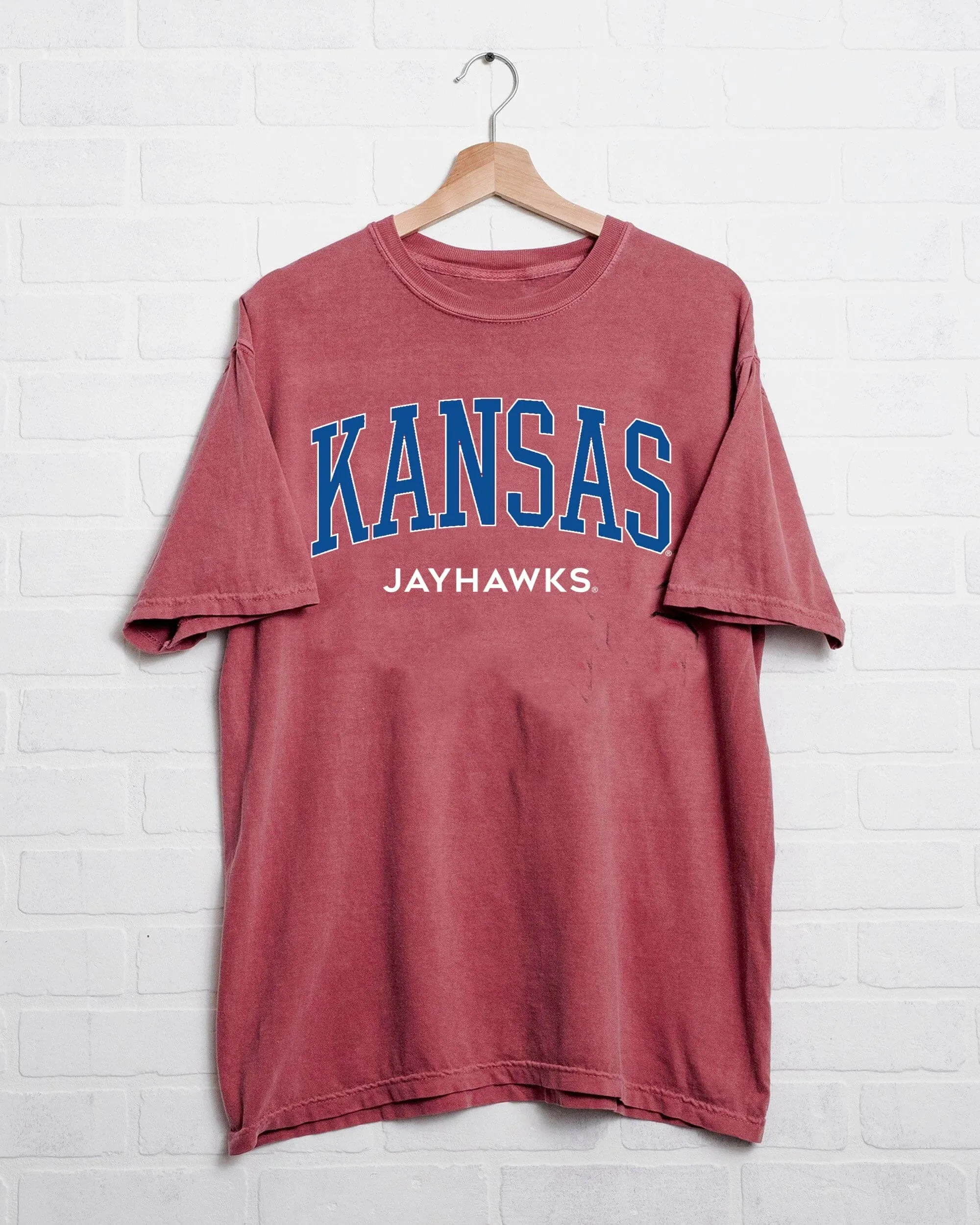 KU Jayhawks Filled Gault Crimson Tee