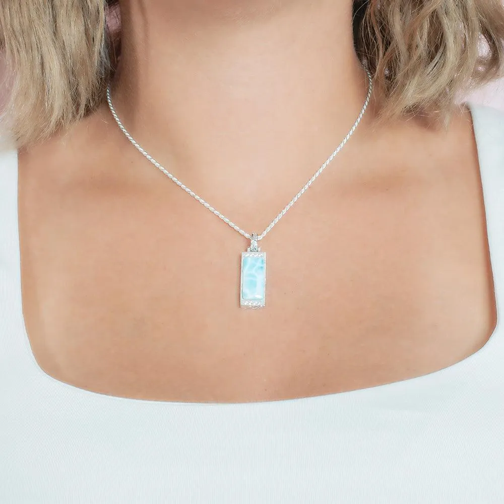 Larimar Icy Bar Pendant