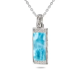 Larimar Icy Bar Pendant