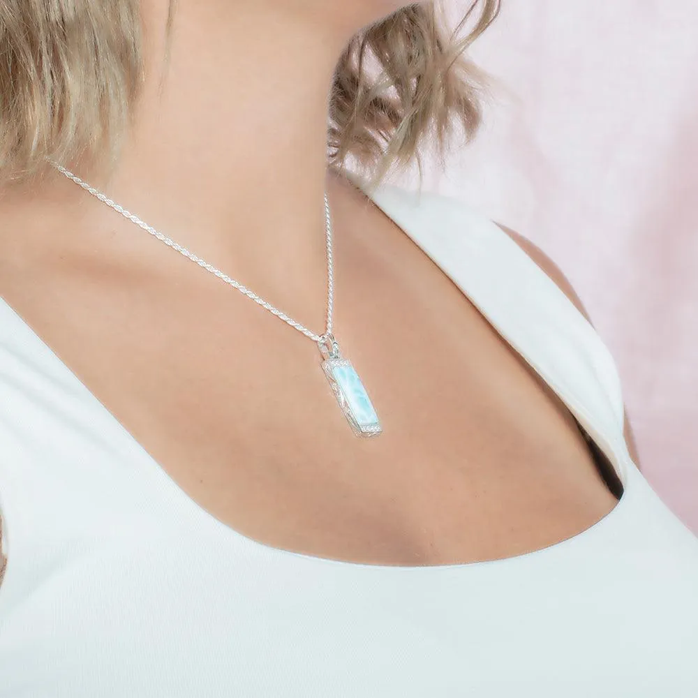 Larimar Icy Bar Pendant