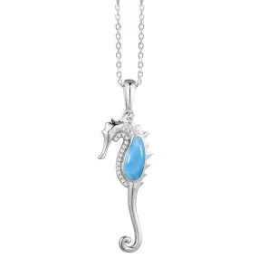 Larimar Ke’Iki Seahorse Pendant