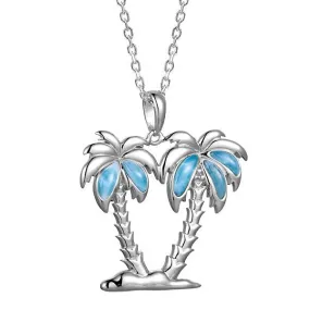 Larimar Lanai Palm Tree Pendant