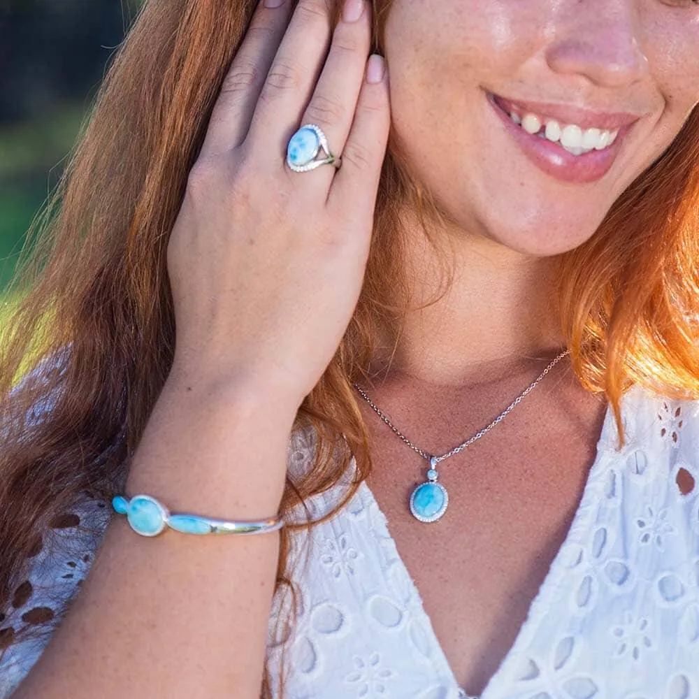 Larimar On the Rocks Cocktail Ring