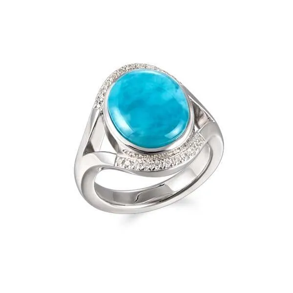 Larimar On the Rocks Cocktail Ring