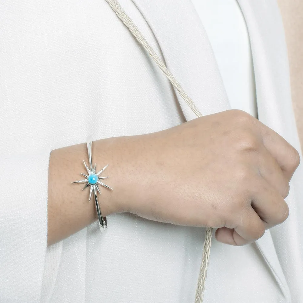 Larimar Star Urchin Bangle