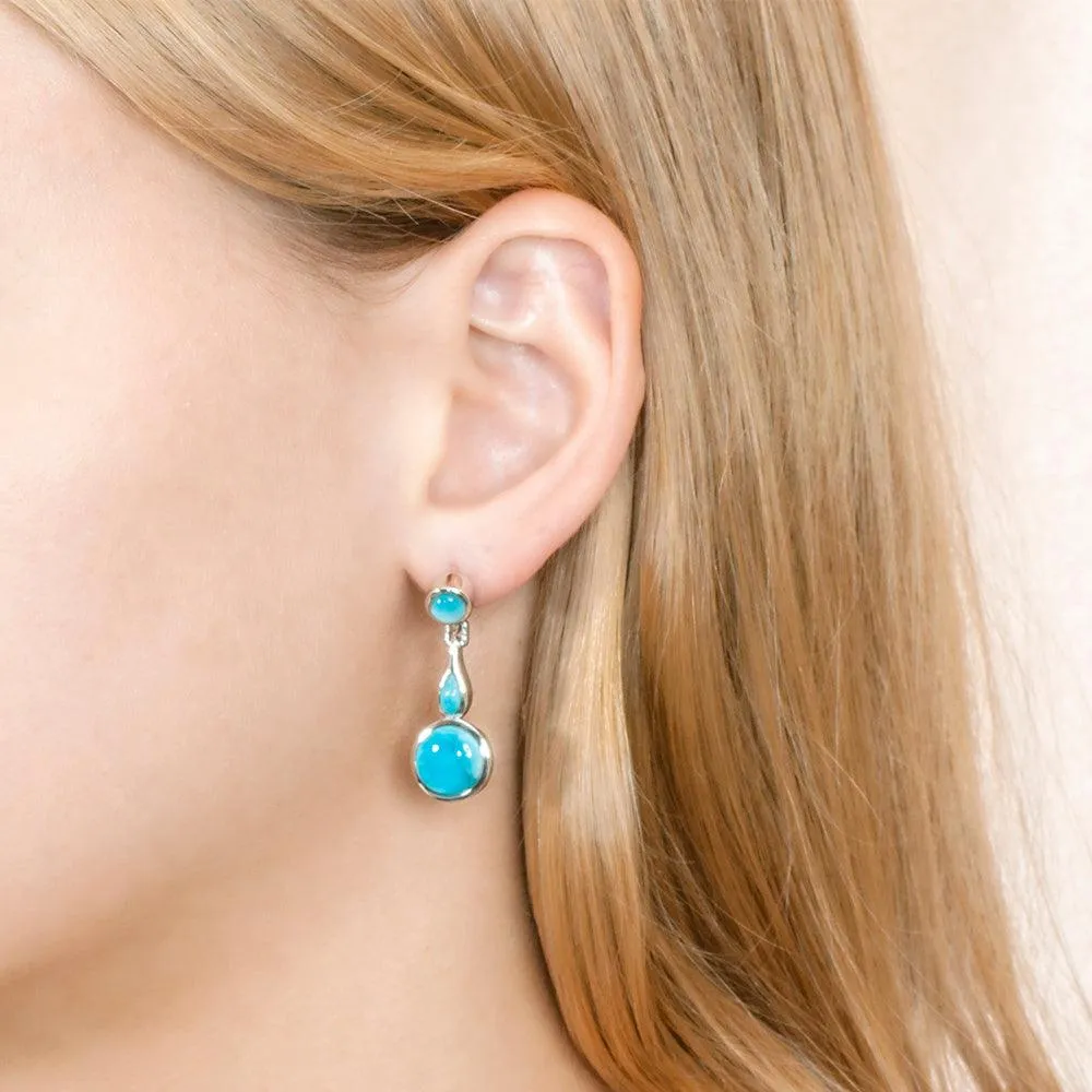 Larimar Three Seas Earrings