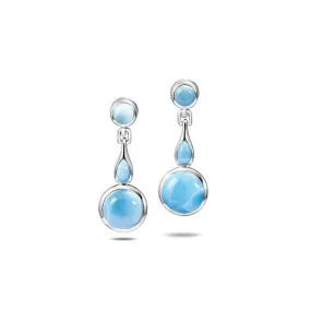 Larimar Three Seas Earrings