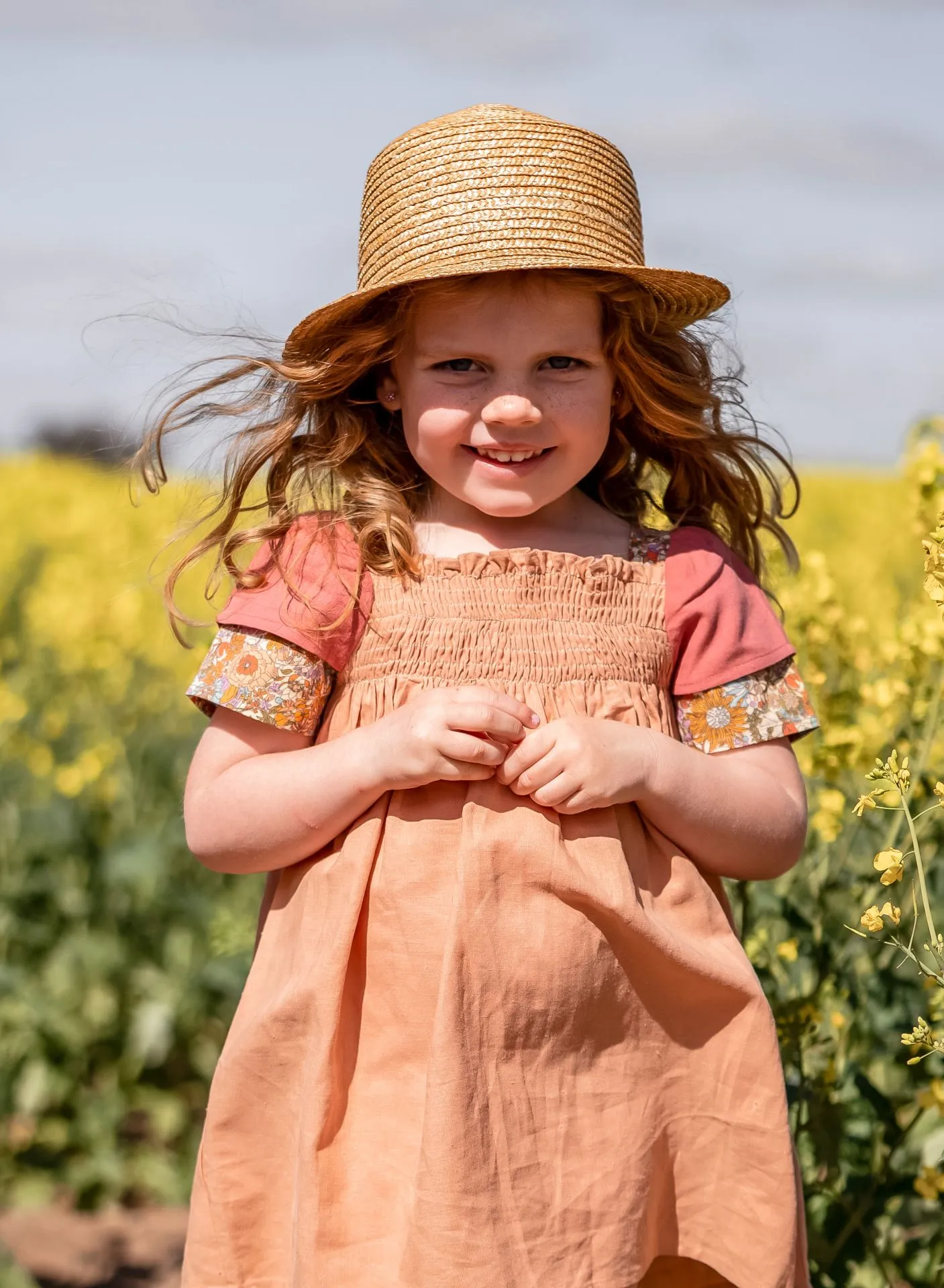 *Last One* Arthur Ave Sunset Smock Dress - Size 1yr