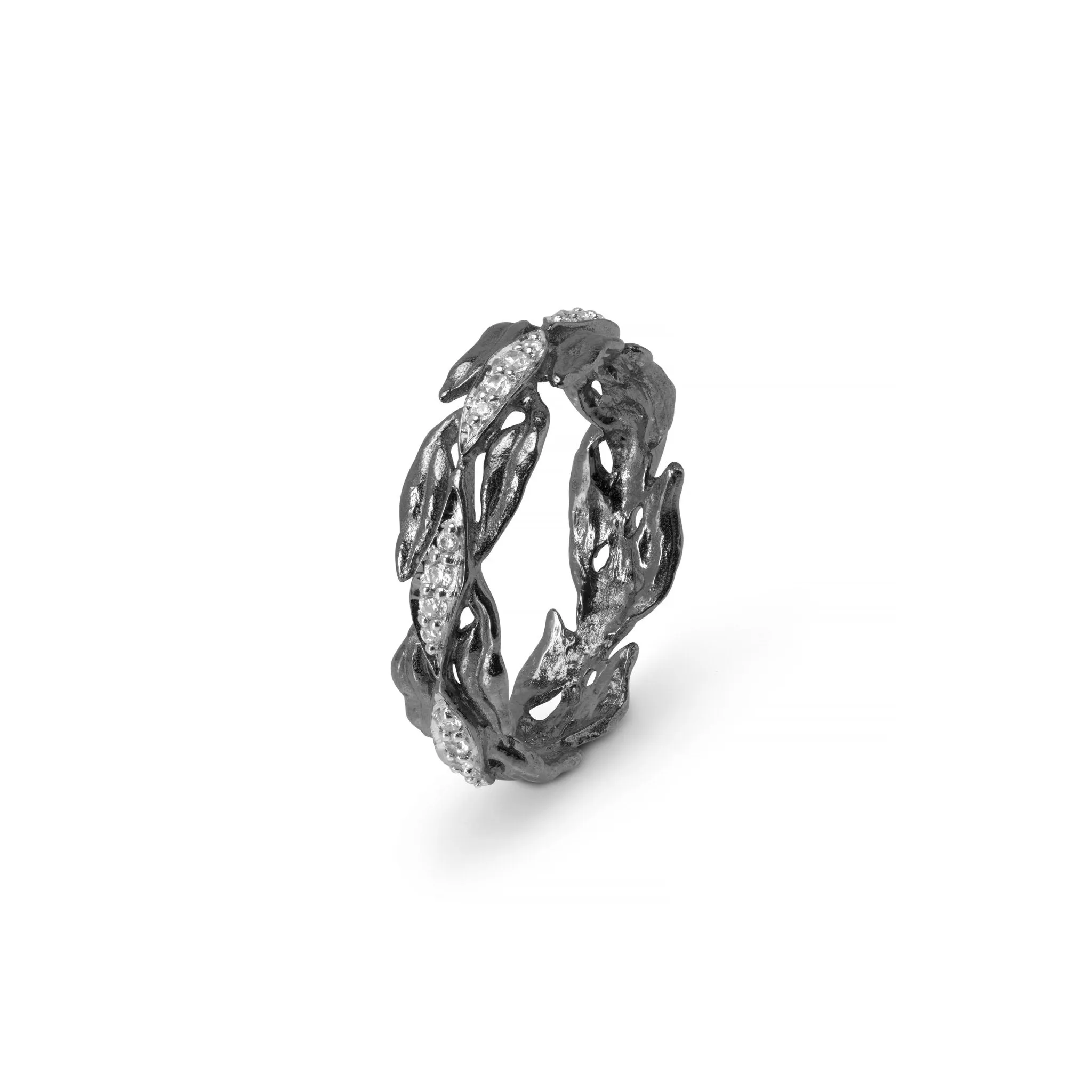 Laurel Ring with Diamonds