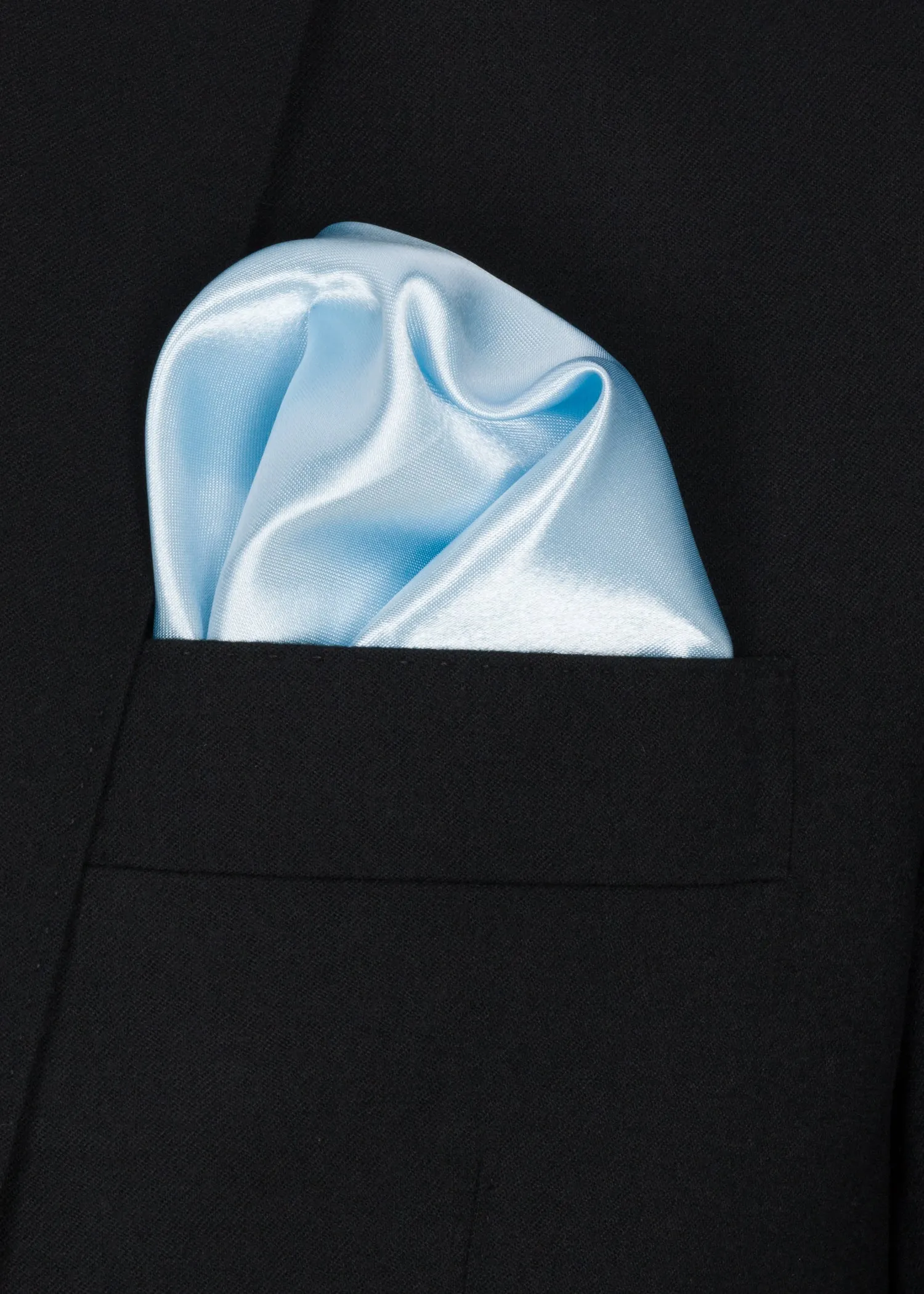 Light Blue Silk Pocket Square