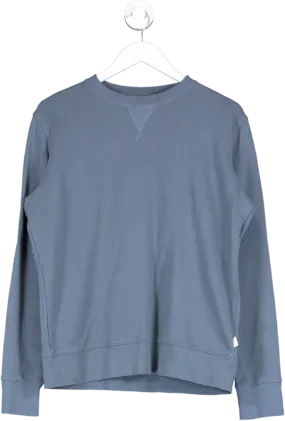 M&S Blue 100% Cotton Sweater UK M