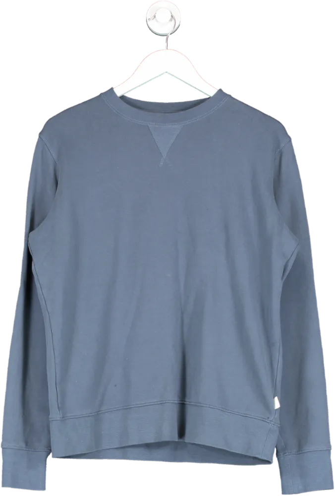 M&S Blue 100% Cotton Sweater UK M