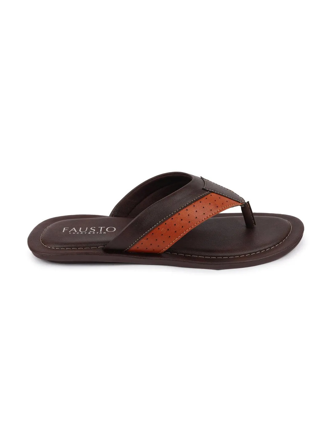 Men Brown Indoor & Outdoor Slippers