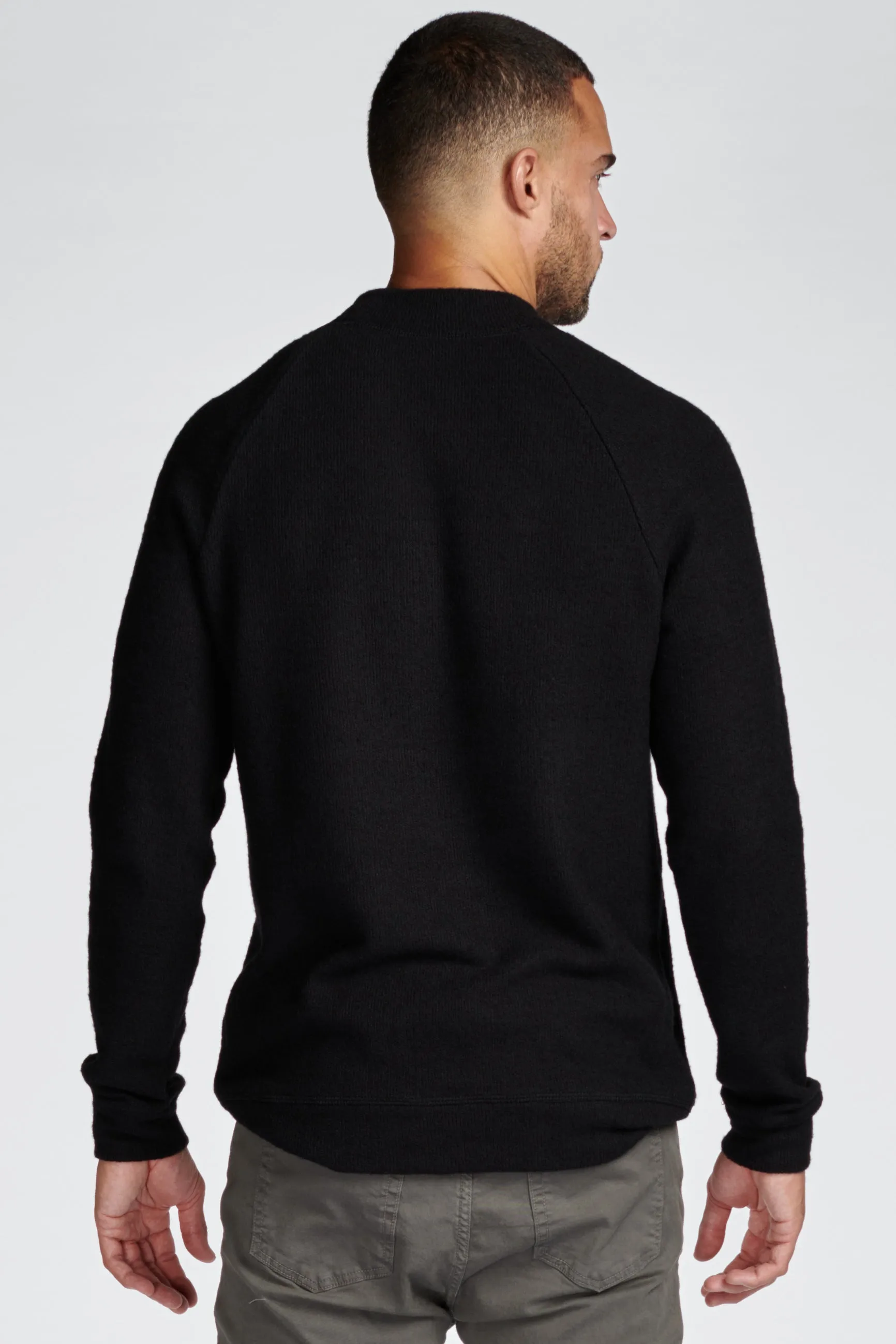 Men's Soft Knit Melange Wide Neck Pullover Sweater