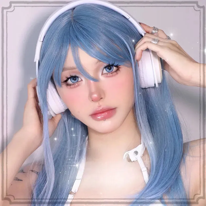 Michi Blue Streamer Cosplay Wig ON1511