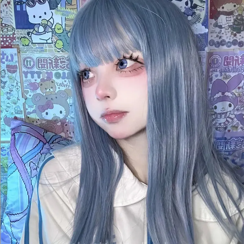 Michi Blue Streamer Cosplay Wig ON1511