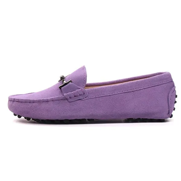 MIYAGINA Leather Women Spring Flat Moccasins Shoes