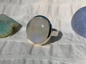 Moonstone Adjustable Ring - Reg. Round