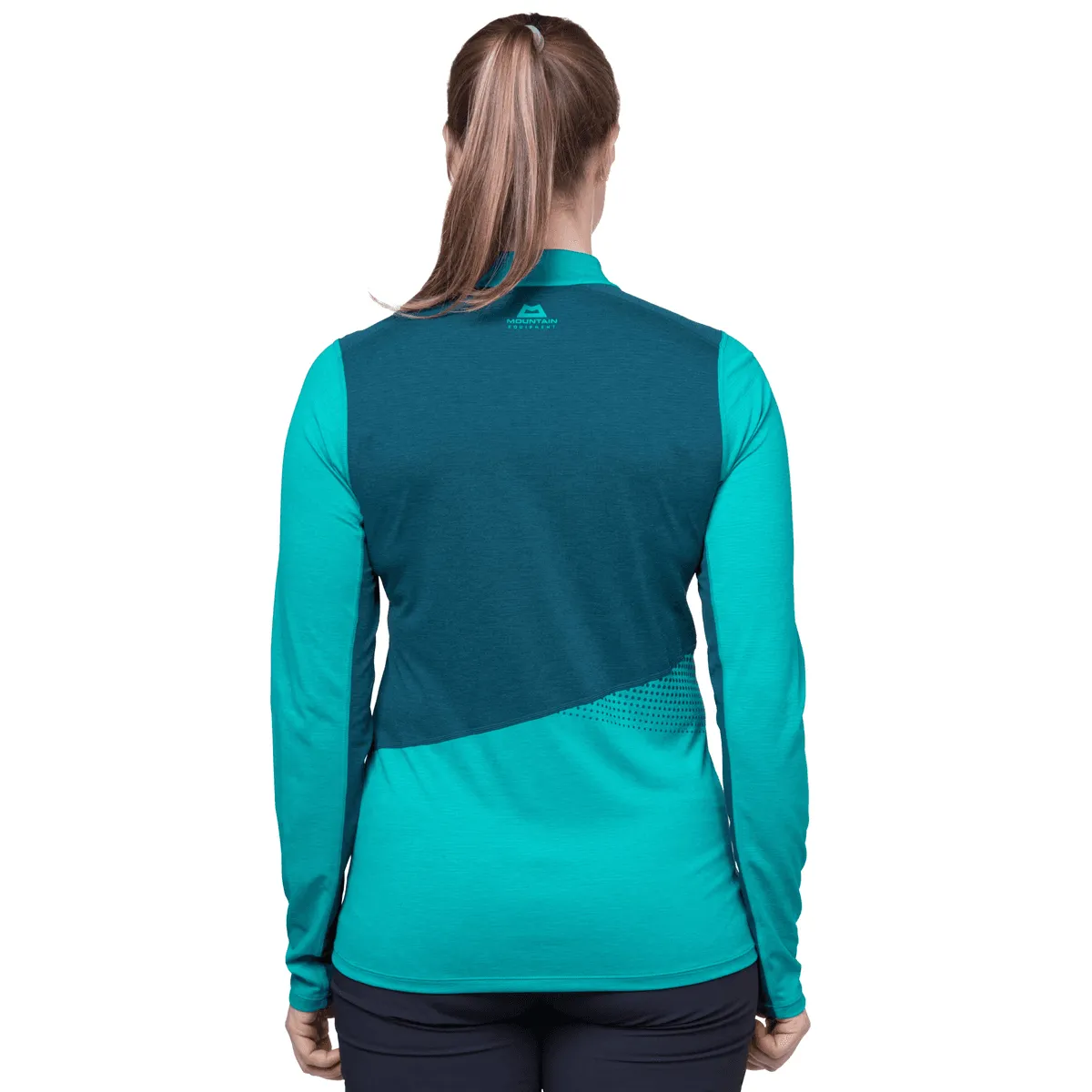 Mountain Equipment Women's Nava Long Sleeve Zip Technical Top (Topaz/Majolica)