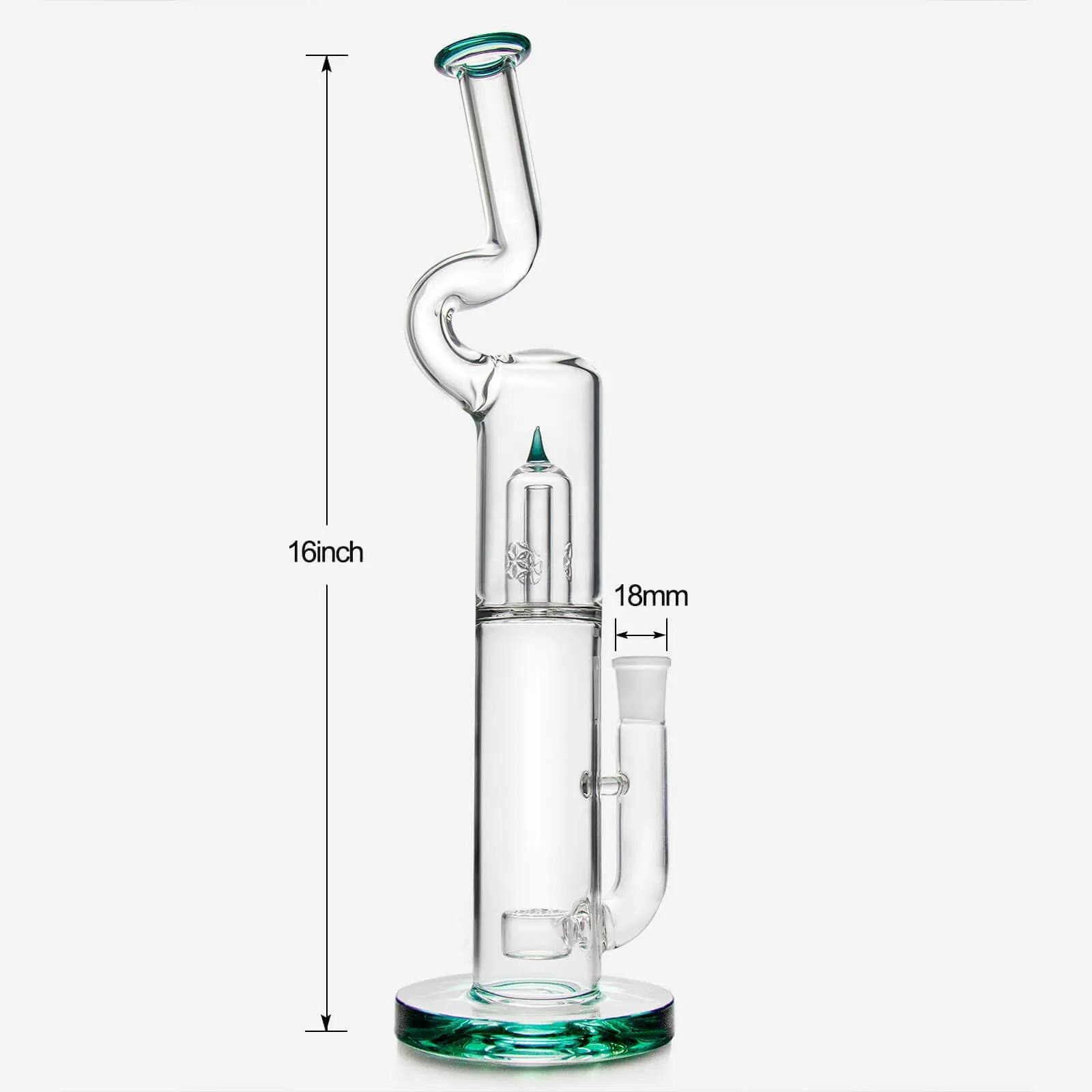 Natty Flower Bong with Seed of Life Perc 16"