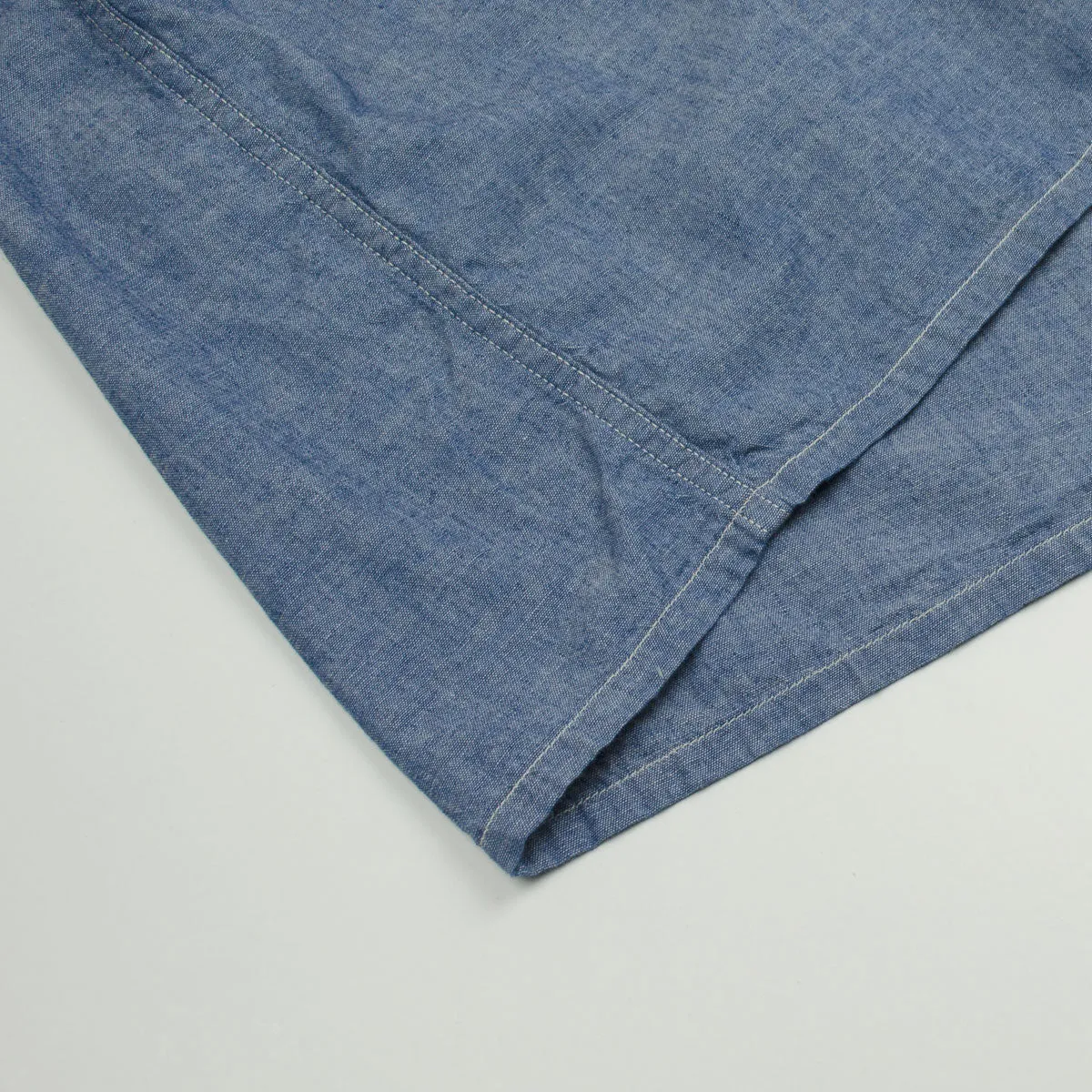 orSlow - Loose Fit Short Sleeve Shirt - Chambray