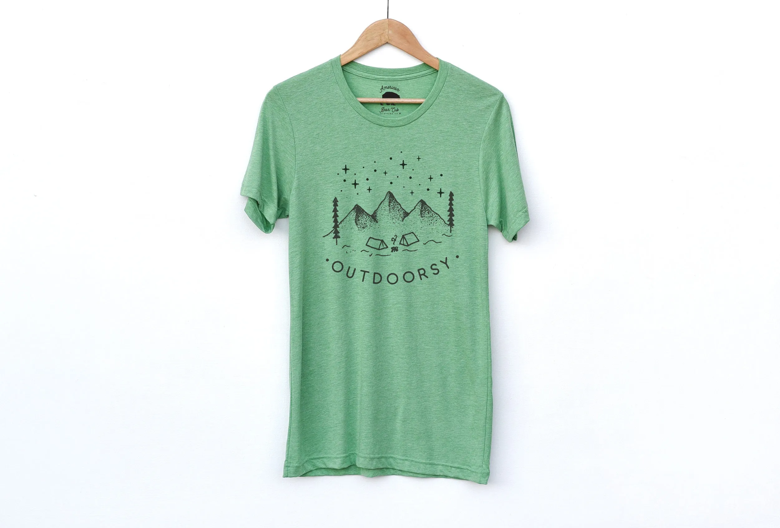 Outdoorsy Camping in the Mountains Adult Shirts