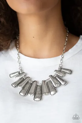 Paparazzi MANE Up Silver Necklace Set