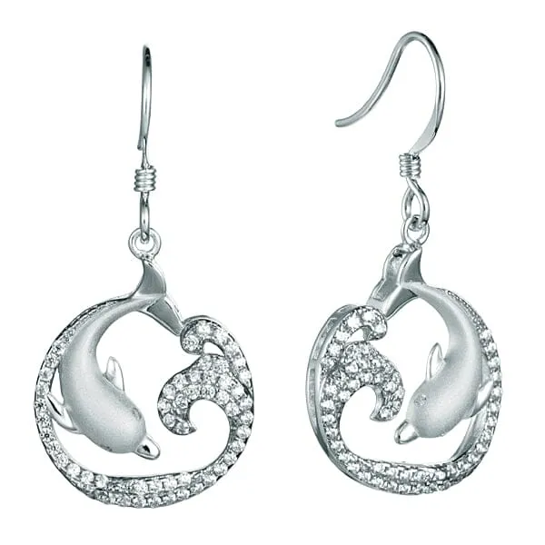 Pavé Swimming with Nai'a Hook Earrings